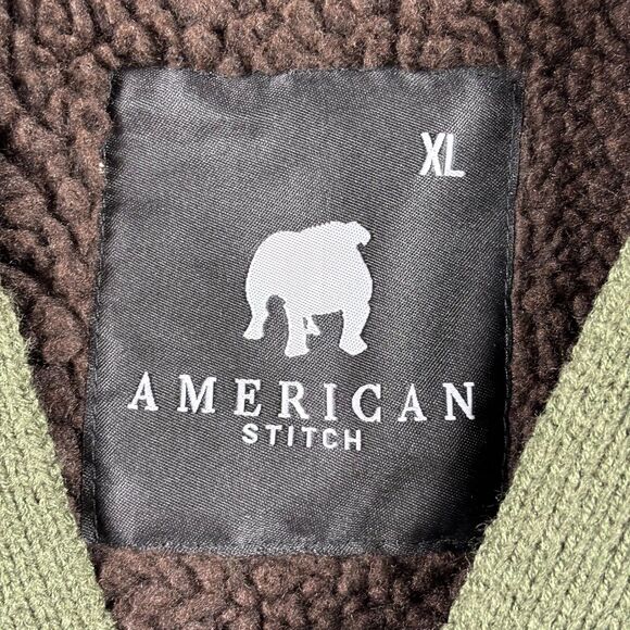 American Stitch Men Cardigan Jacket Sweater NWT Camouflage Fleece Lined XL Gorp - Picture 7 of 9